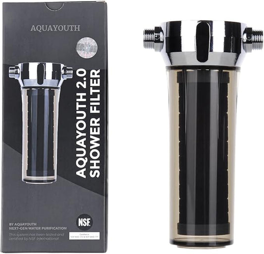 2.0 Carbon Shower Head Filter System | Removes Chlorine, Heavy Metals, And More | Great For Dry Skin/ Hair, And More | NSF Certified