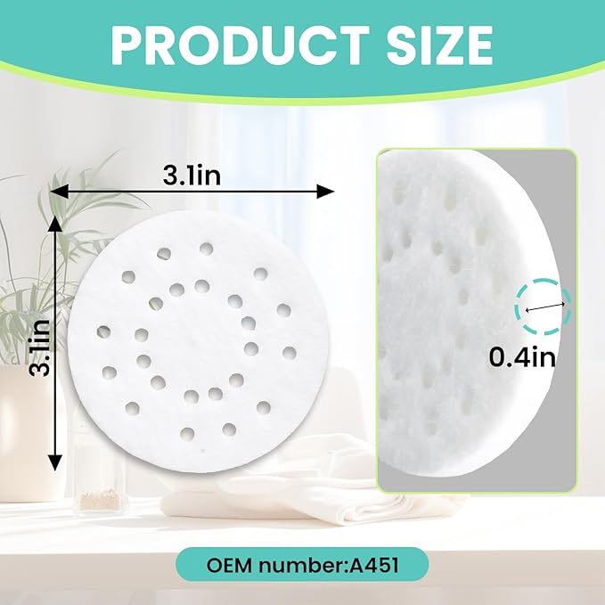 8 Pack A451 Anti-Mineral Pads Humidifier Replacement Filters Compatible with BONECO S200, S250 & S450 Steam Humidifiers