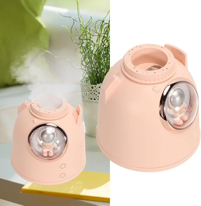 Mini Humidifier, Cute Humidifier for Bedroom, Car Humidifier, 2 Mist Modes, Super Quiet, Personal Desktop Humidifier for Office, Car, Baby Room(Pinks)