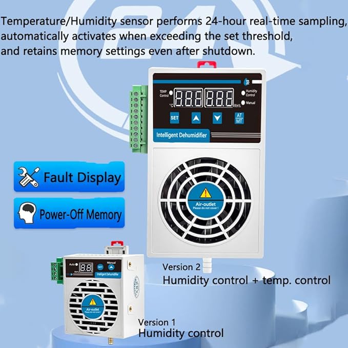 Smart Dehumidifier for Grow Tent/Pet Rearing Box, Small Dehumidifiers Eliminates Moisture for Safes/Cabinets/Electric Box/Closet/Confined Space, Mini Dehumidifier with Humidity Control, Auto Shut Off