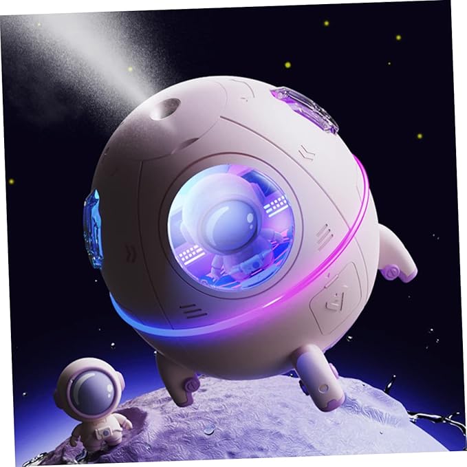 KICHOUSE Humidifiers Spaceship Design Car Diffuser Humidifier Night and Girls Room