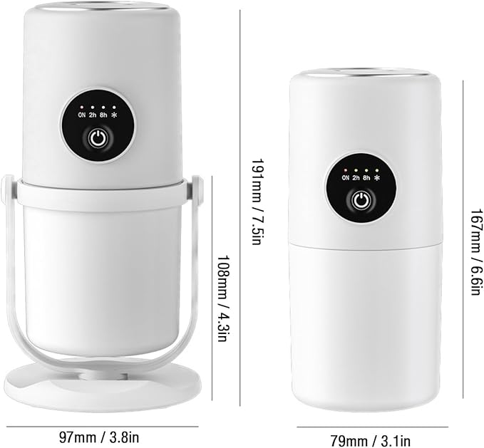 Portable Mini Humidifier, 300ML Cool Mist Humidifiers with Stand, Quiet USB Desktop Humidifier with 2 Mist Mode for Baby Bedroom Travel Office Home, Quiet Mini Humidifiers (White)