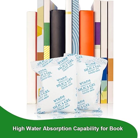 10 Gram(50Packs) Food Grade Moisture Absorber Silica Gel Desiccant Packets for Storage,Desiccant Beads Silica Gel Packs for Moisture Control