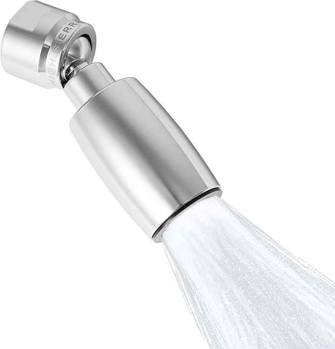 High Sierra Showerheads® - CLASSIC™ Solid Metal 2.0 GPM Award Winning, High Pressure Shower Head, Patented Nozzle Never Clogs - Polished Chrome Finish