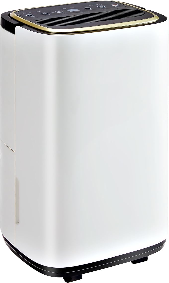 Sweetcrispy 4,500 Sq. Ft. Dehumidifier for Basement, 50 Pints Dehumidifiers for Home with Drain Hose, 1.58 Gallon Water Tank Portable Quiet Moisture Remover, Ideal for Whole House, Bedroom & Bathroom
