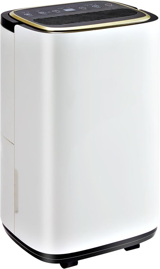 Sweetcrispy 4,500 Sq. Ft. Dehumidifier for Basement, 50 Pints Dehumidifiers for Home with Drain Hose, 1.58 Gallon Water Tank Portable Quiet Moisture Remover, Ideal for Whole House, Bedroom & Bathroom