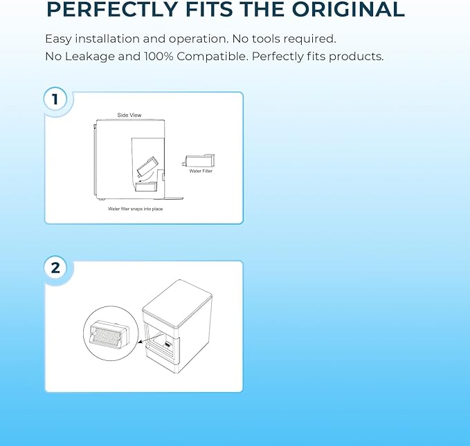 Crystala Filters Replacement for GE Profile Opal Ice Maker Filter, NSF 42 Certified, ge opal ice maker filter, opal ice maker filter replacement Easy Install, 3 Pack
