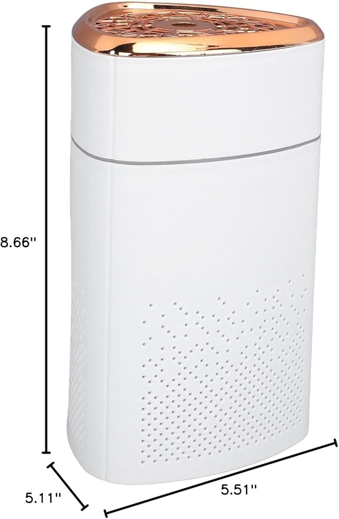 VGEBY Rechargeable Mini Humidifier,1000ml Ultrasound Touch Button USB Humidifier Desktop Humidifier Humidifiers for Bedroom Car Office Travel (White), VGEBYb0oz4tfc25-11