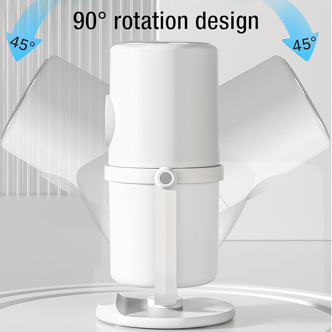Portable Mini Humidifier, 300ML Cool Mist Humidifiers with Stand, Quiet USB Desktop Humidifier with 2 Mist Mode for Baby Bedroom Travel Office Home, Quiet Mini Humidifiers (White)