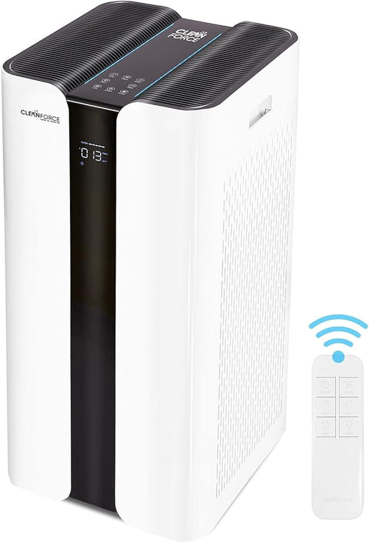 CleanForce Extra large Air Purifier for home large room, covers 4000 ft², H13 True HEPA Filter, Filters 99.97% Dust, Smoke, Odor, Pollen, VOCs, Commercial Air Cleaner for office, classroom | MEGA1000
