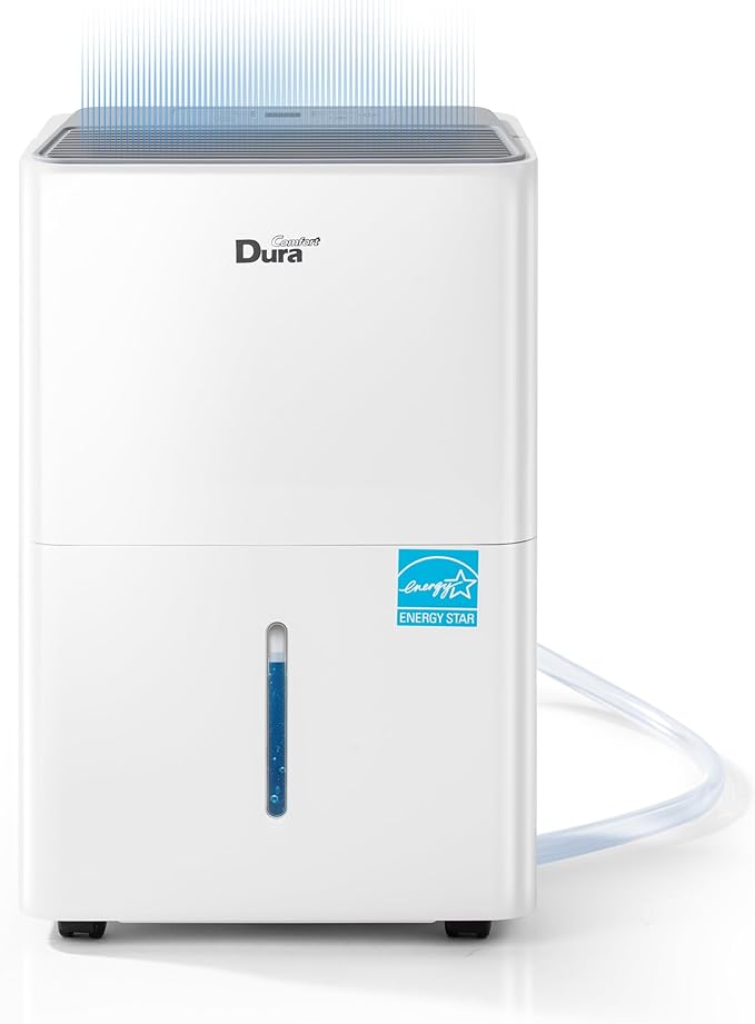 DuraComfort Dehumidifier for Basement,Up to 2500 Sq.Ft Small to Middle Rooms,Max to 35 Pints, Energy Star Certified Dehumidifiers,2024 New Model,White