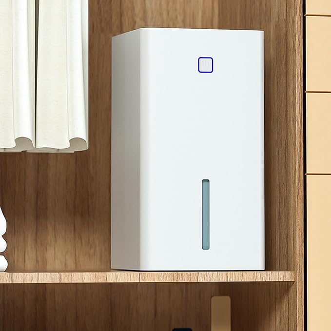Dehumidifier, dehumidifiers for home,Dehumidifiers for Bedroom with 1.1L Water Tank, Ultra Quiet & Auto Shut off, dehumidifiers for basements Ideal for RV, Bathroom, Bedroom (US