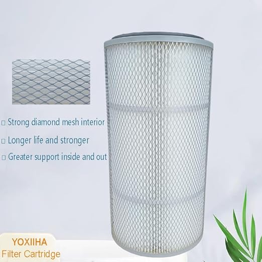 Dust Collector Filter Industrial Flame Retardant Cartridge with Outer Mesh - OD: 12.6'' H: 26'' (320 * 660mm) for Powder Dust Collector Sand Blast Coating Shot Blasting Machine Filter Element