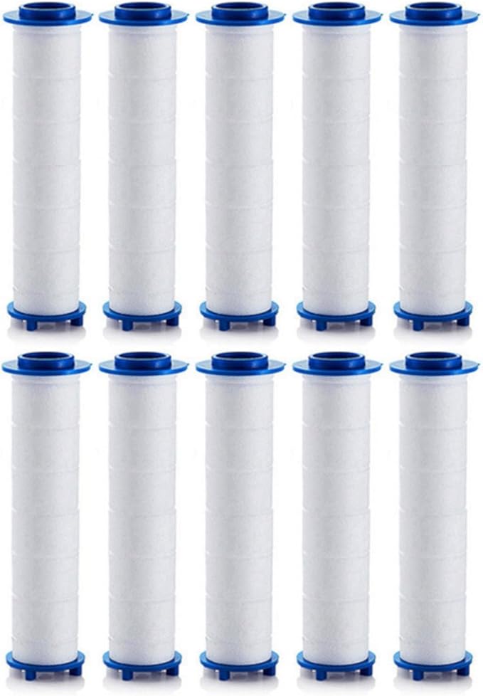 Shower head Filters, 10 Pcs, Ion Shower Drops Head Filter, PP Cotton Filtered Shower Handheld, Filter Element Multiple Specifications, Suitable for Different Models of Shower Heads (White, 6cm/2.36in)
