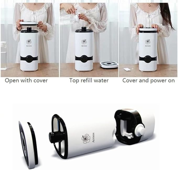 Cool Mist Humidifiers - Essential Oil Top Fill Humidifier Cool Ultrasonic Humidifier Quiet Air Diffuser for Large Room & Easy to Clean with Filter & Oil Diffuser Plant Bedroom Humidifier