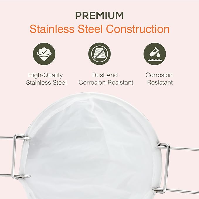 100PCS 10” Fryer Oil Filters, Deep Fryer Oil Cone Filter Filters with Folding Arms to Attach to Deep Fryers, Maple Syrup Grease Filter Cones, for Longer-Lasting Frying Oil & Maple Syrup