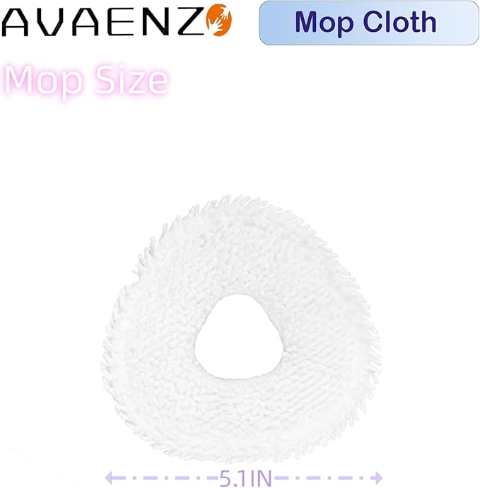 12 Pack Replacement Mop Pads Compatible with Narwal Freo X/Z Ultra Z10 Freo Pro J3 J4 YJCC012 YJCC015 Microfiber Resuable Mop Cloth Robot Vacuum Cleaner Accessories, White