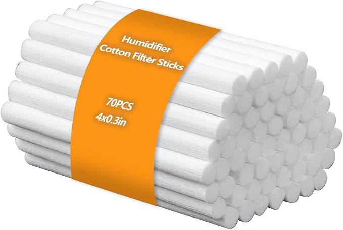 70-Pack Cotton Filter Sticks for Humidifiers – Replacement Wicks for Portable Mini Diffusers, Compatible with Small Models for Home & Travel Use ASIN: B0FG7YRK55