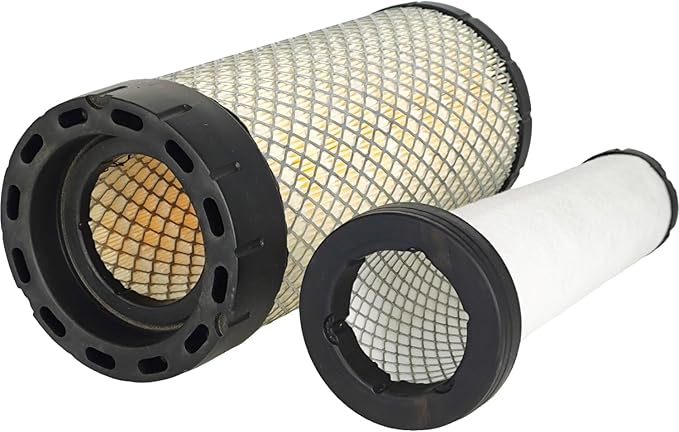 Air Filter Kit AT338105 AT336803 Compatible with John Deere 312GR 313 314G 315 316P 316GR 317P 317G 318P 318E 318G 319E 320E 320G 323E 324E 324G 325G CT315 Skid Steer Loader Primary Secondary