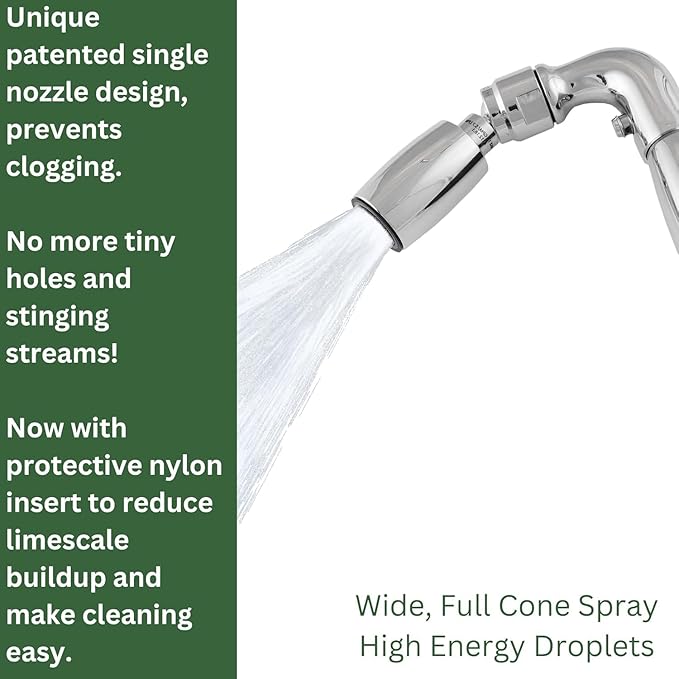 High Sierra® Solid Metal Handheld Shower Head, Lead-Free, with Built-In Trickle Valve. Shower Hose and Holder Not Included. Low Flow 1.25 GPM. Polished Brass