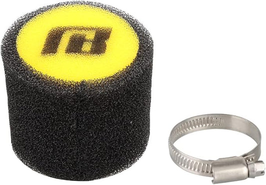 NIBBI Foam Air Filter,Universal Motorcycle Replacement High Performance 49mm Air Filter Intake Cleaner For Go Kart Moped Pit Dirt Bike Parts Motorbike
