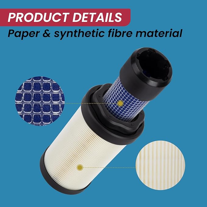 LVU34503 LVU34504 Primary and Secondary Air Filter Compatible with John Deere 1023E 1025R 2025R 2026R, 2400 2700 2750 Precisioncut, 2550 Triplex Mower Inner and Outer Filters Set of 2