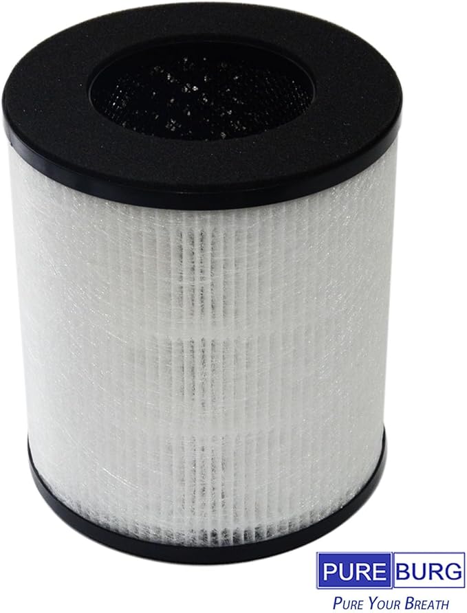 PUREBURG Replacement Filter Compatible with Tredy TD-1300, Tenergy Renair, Cool-Living CL-6070A, BEABA HEPA Air Purifer, H13 HEPA Activated Carbon 2-in-1 2-Pack