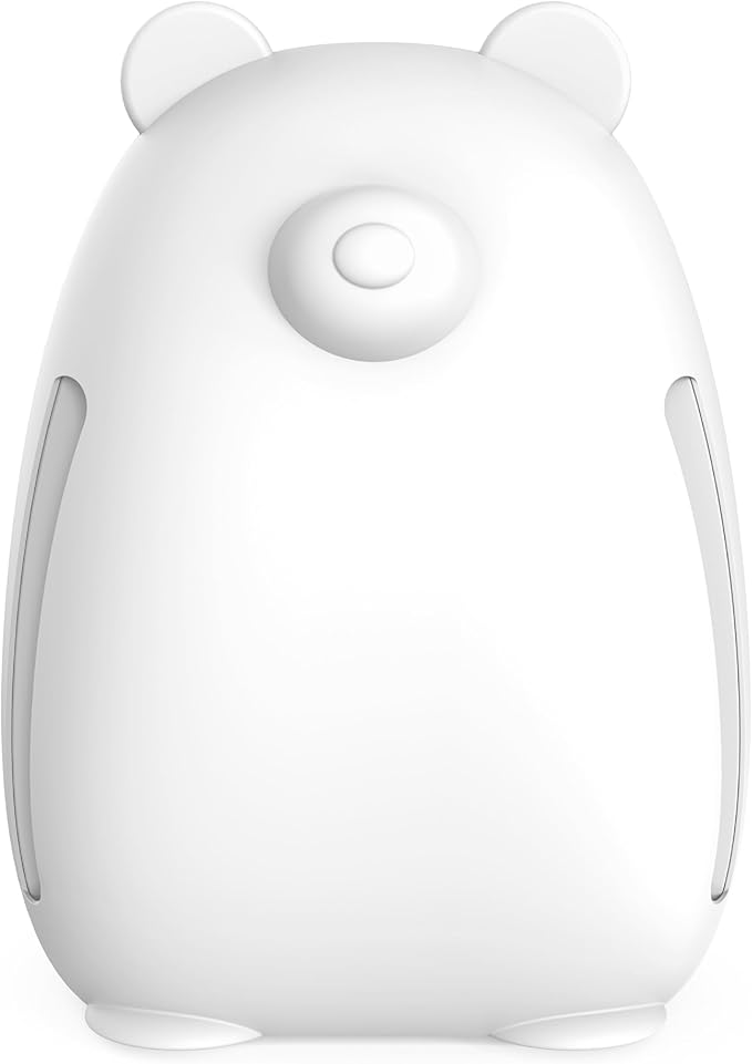 Pure Enrichment PureBaby Kids Bear Air True HEPA Air Purifier - 4 Stage Air Filtration, UV-C Light, and Night Light for Medium-Large Rooms - Baby Nurseries, Kid Bedrooms (White)