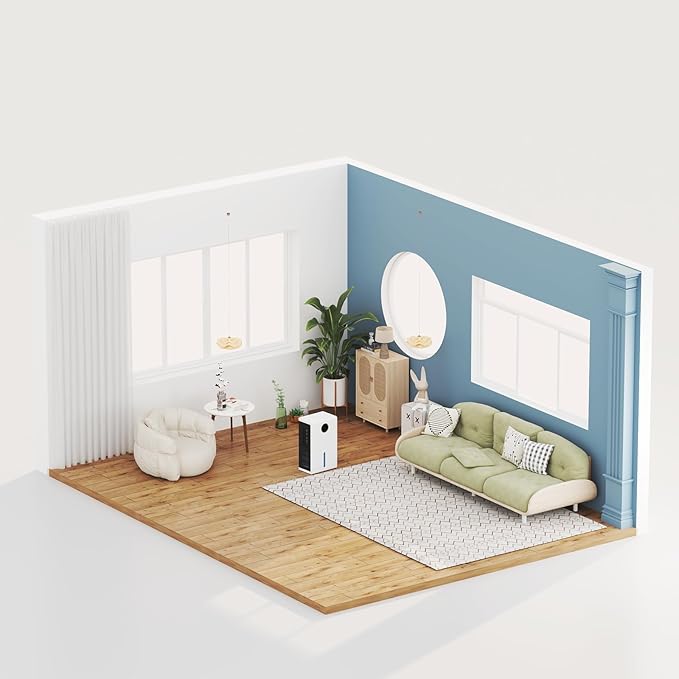 Dehumidifier for Home for Bedroom with 1000 sq.ft 120 OZ Water Tank,Dehumidifiers for Bathroom Basement with Remote Control,Auto Shut Off,Touchscreen,7 Colors LED Light