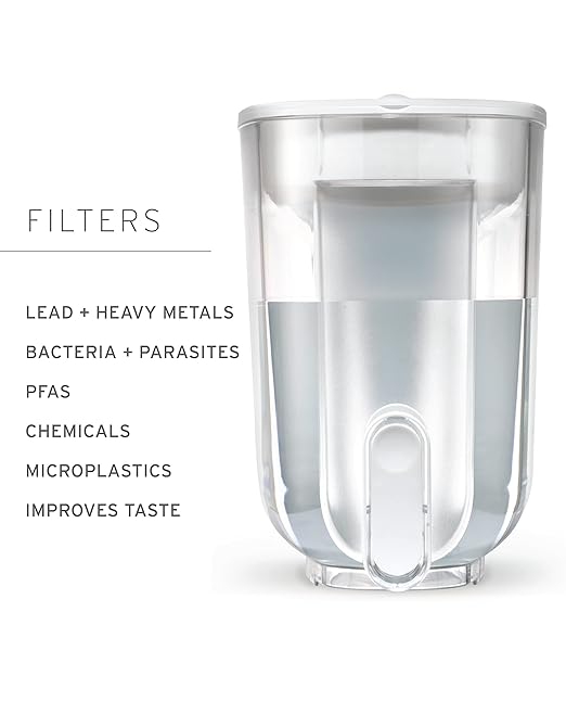 LifeStraw Home – Water Filter Dispenser, 18-Cup, BPA-Free Plastic, Tested to Protect Against Bacteria, Parasites, Microplastics, Lead, Mercury, and a Variety of Chemicals