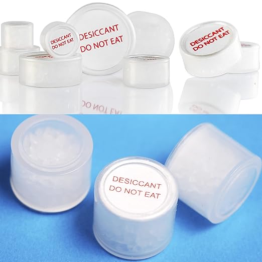 3 Gram 80 Pack Silica Gel Canister, Capsules, and Packets - Food Grade Desiccant Dehumidifiers and Moisture Absorbers for Food Storage