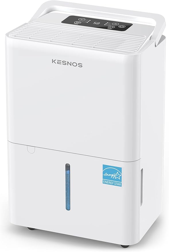 Kesnos 30 Pints Energy Star Dehumidifier for Spaces Up to 2,500 Sq. Ft, Quiet Dehumidifier for Home, Bedroom, Bathroom, Basement with Drain Hose, Featuring Mutile Mode, Auto Defrost, Timer Function