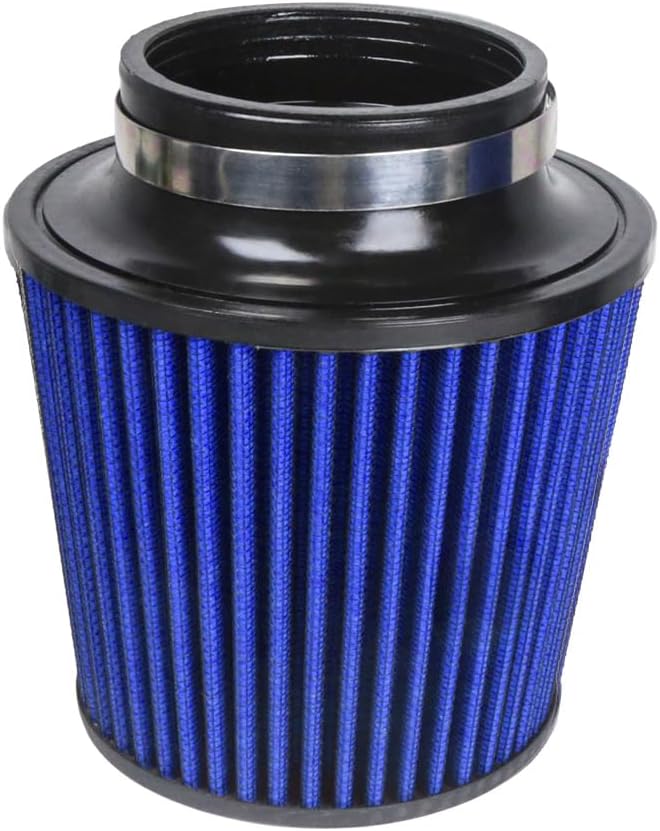 Kyostar Universal Carbon Fiber 3.5 Inch 89mm Air Intake Cone Filter Replacement Quality Dry Air Filter, Blue