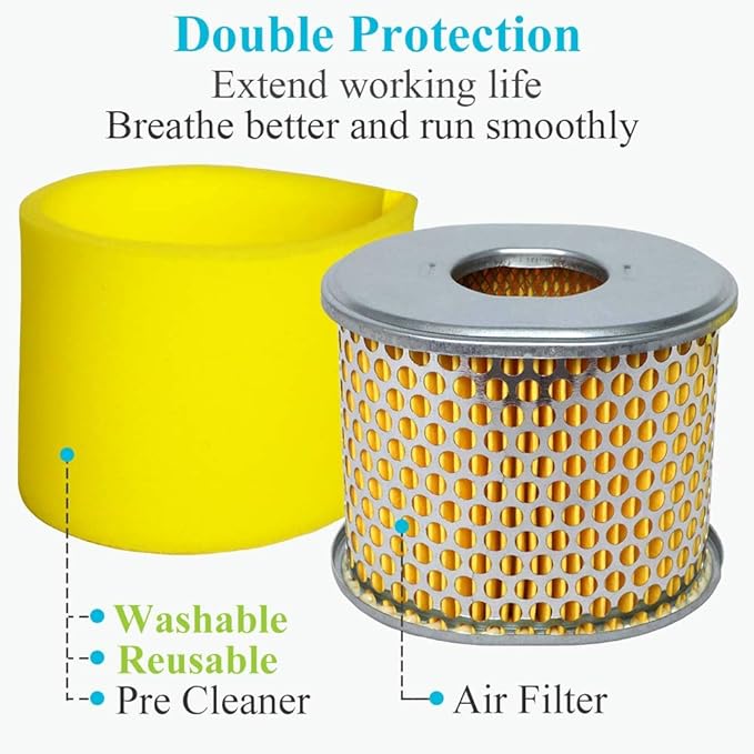 3 Pack Air Filter Fit for Honda GX390 13HP GX340 11HP Engine Pressure Washer Air Cleaner, Professional 17210-ZE3-010 17210-ZE3-505 Air Filter