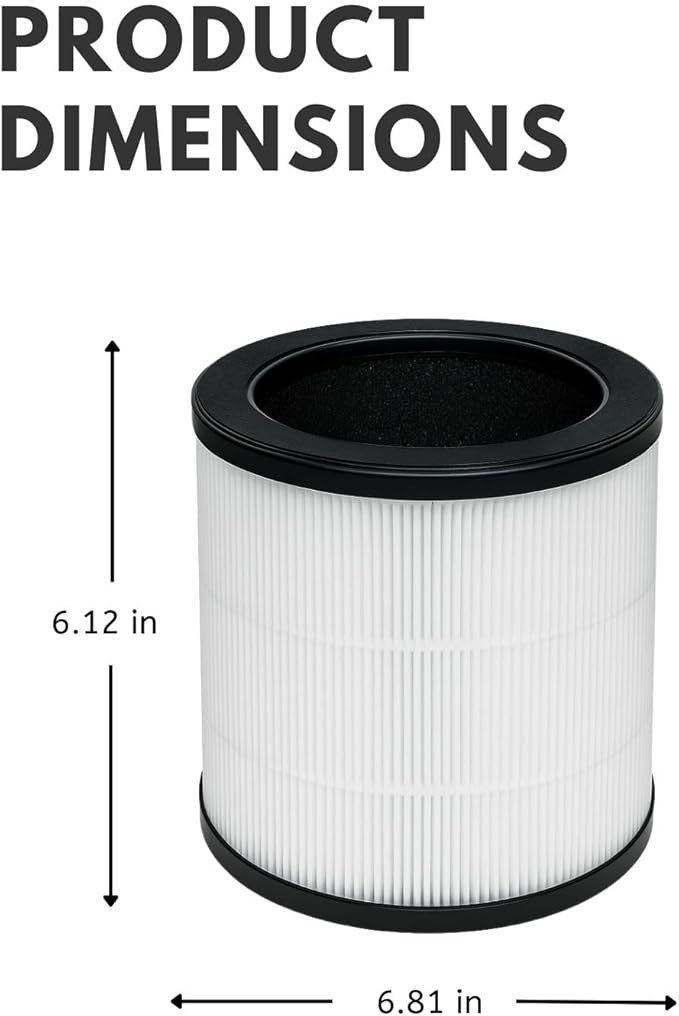 Nispira HAPF360 Type J Filter Replacement For Holmes HAP360W HAP360 Bionaire 360° UV Air Purifier BAPF361 3-in-1 True HEPA Activated Carbon 3 Packs