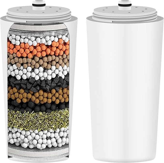 AWO 2 PACK Replacement Shower Head Filter Cartridge Compatible with Aquasana® AQ-4125,AQ-4100,AQ-4105,AQ-4100NSH,AQ-4105CHR Shower Filtration Systems for Hard Water Reduces Chlorine,Soften Skin & Hair