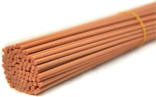 100 Pieces Fiber Reed Diffuser Replacement Refill Sticks (10" x 3mm, Light Brown)