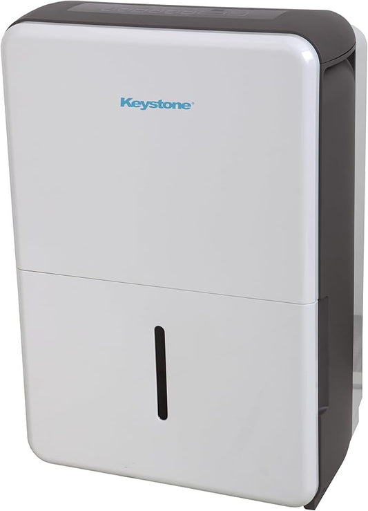 Keystone Energy Star 35-Pint Portable Dehumidifier for Extra Large Rooms up to 1,500 Sq.Ft. with Auto-Shutoff & Timer - Quiet Home Dehumidifier and Moisture Absorber For Basement, Garage, Living Room