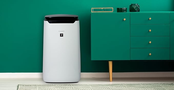 SHARP Smart Air Purifier for XL Rooms – Covers up to 2,430 sqft in one hour, Compatible w/Alexa, True HEPA Filter Air Purifier for Living Room, Dust, Smoke, Pollen - FXJ80UW