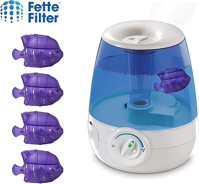 Fette Filter - Universal Humidifier Tank Cleaner Compatible with Drop, Droplet, Adorable, Warm & Cool Mist Humidifiers Tanks and Fish Tanks. Compare to Protec Kaz PC1F - Pack of 4
