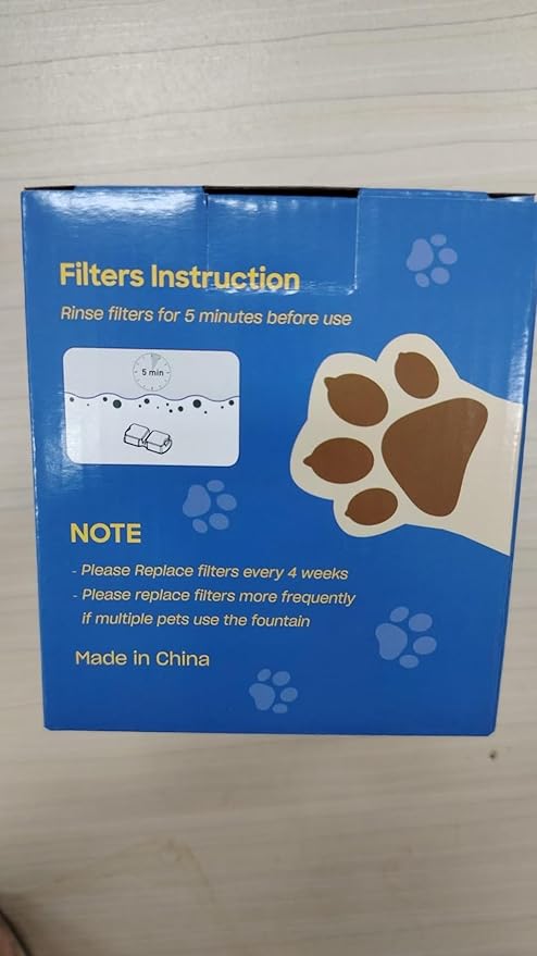 Pet Water Fountain Filters: Per Fountain Filter Replacement (24 Pcs) - 6 Months Set of Replacement Filters for ATMZIQXR S18 - Contains 12 Carbon Filters + 12 Sponges Filters