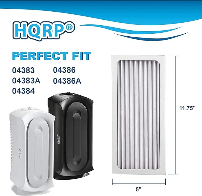 HQRP 2-Pack Filter Compatible with Hamilton Beach 04383 04384 04385 04386 TrueAir Compact Pet, 990051000 Replacement