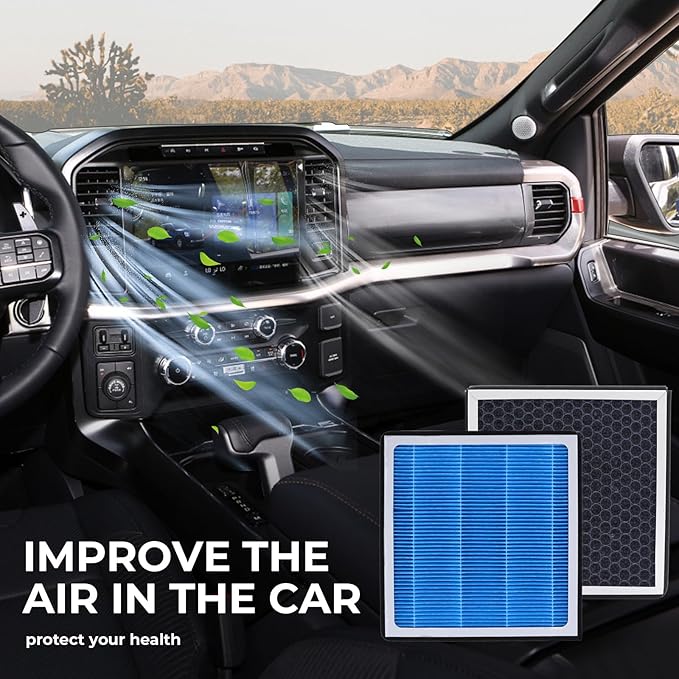 CF10374 Cabin Air Filter Compatible with 2005-2015 2016 2017 2018 2019 2020 2021 Toyota Tacoma Accessories 13-16 Dodge Dart 03-08 Pontiac Vibe Activated Carbon Air Filters