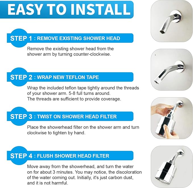 BathBeyond Filtered Shower Head, hower Filter Head 2-in-1 Vitamin C 15 Stage High Output Water Filter with Cartridge for Hard Water Remove Chlorine and Harmful Substances (Bronze)