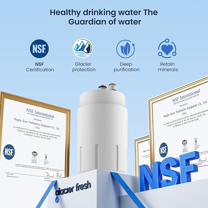GLACIER FRESH Faucet Filter Replacement, Replacement for Brita Faucet Filter, 36311 On Tap Water Filter, Compatible with FR-200, FF-100, and All Brita Tap Water Filters (Pack of 2）