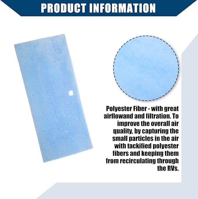 6"x14" Rv AC Air Filter for Coleman Air Conditioner AC 101G / RV Air Conditioner Filters/Durable / 2 Pcs Blue