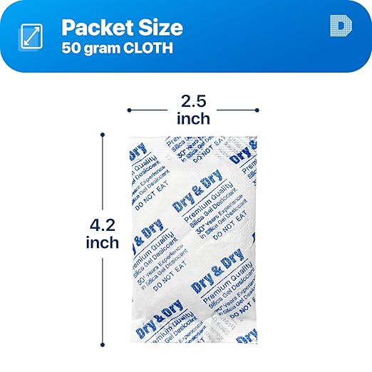 30 Gram Pack of 10 Dry&Dry Silica Gel Packets Desiccant Dehumidifiers