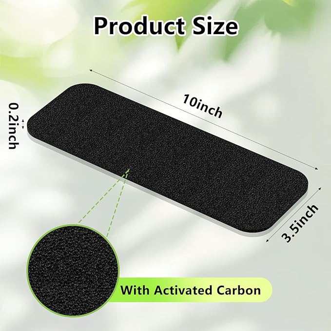 20 Pack Ceiling Fan Filters for Blades,Activated Coconut Carbon Fan Filter for Ceiling Fan, Easy-Stick Universal Air Filter for Common Household Contaminants
