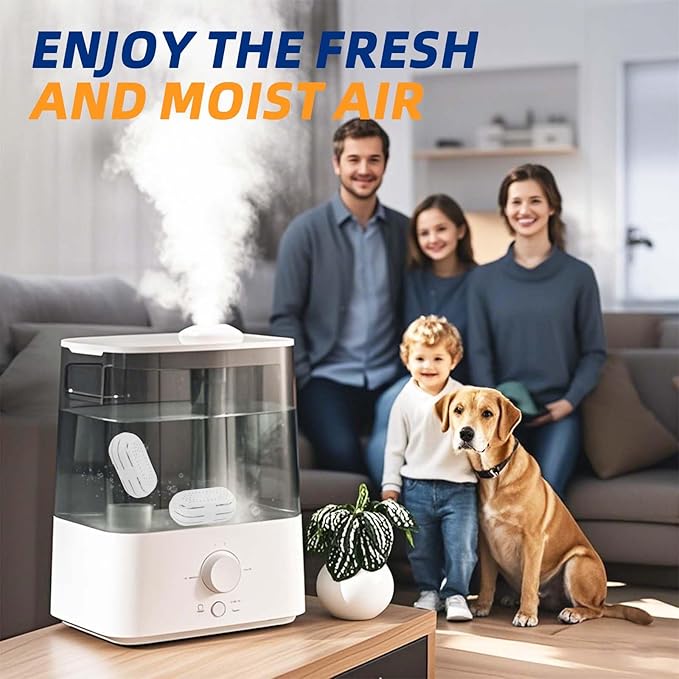 Humidifier Demineralization Cartridge, Compatible with All LEVOIT Top Fill Humidifiers, Calcium and Magnesium Ion Softening, Humidifier Cleaning, 6 Pack, White