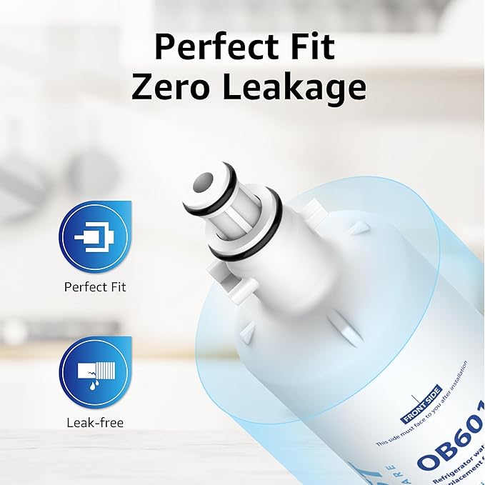 Overbest Replacement for GE® RPWFE, RPWF (Built-in CHIP) Refrigerator Water Filter,Compatible with GFE28GYNFS, GFE28GELDS, 3 Filters